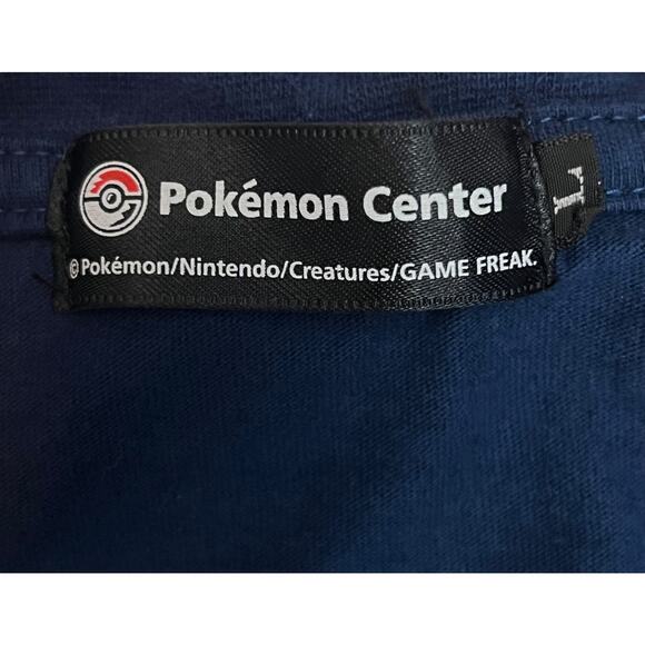 Official Pokémon Center Navy Blue Shirt with Stylized Pokémons Design -  Large - Picture 3 of 10